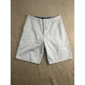 Burnside Mens Flat Front Chino Shorts Light Gray Size 34 Casual Summer